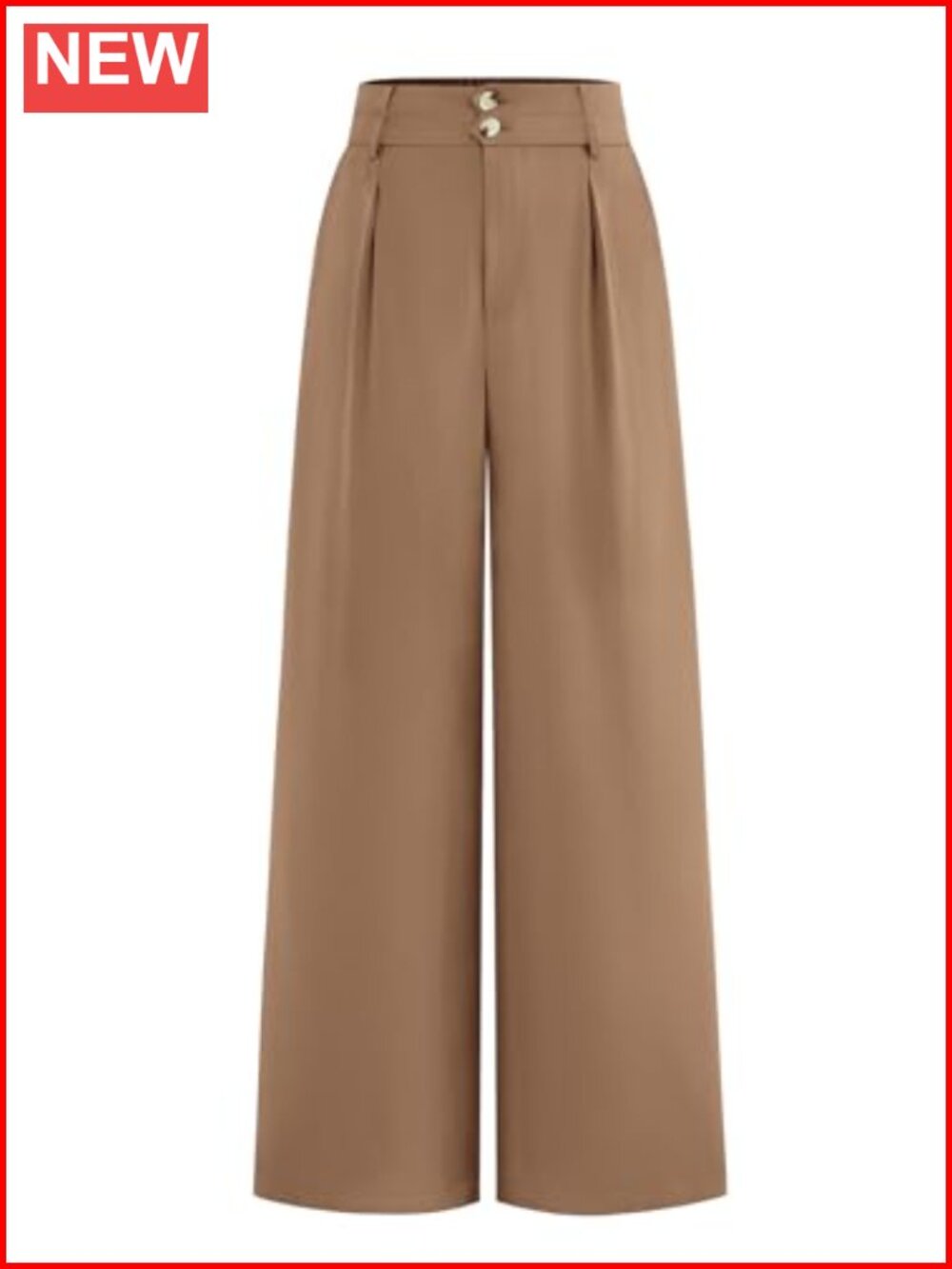 Wide Leg High Waist Pleated Dress Pants Business Casual Trousers